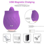Elosung Sensual Rosebud Flickering Tongue Vibrator Purple Elosung