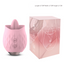 Pink Sensual Rosebud Flickering Tongue Vibrator - 10 Speed Clitoral & G-Spot Stimulator, USB Magnetic Charging