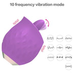 Elosung Rosebud Tongue Vibrator Clitoral & G Spot Stimulator Pink Elosung