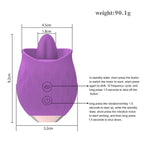 Elosung Rosebud Tongue Vibrator Clitoral & G Spot Stimulator Pink Elosung