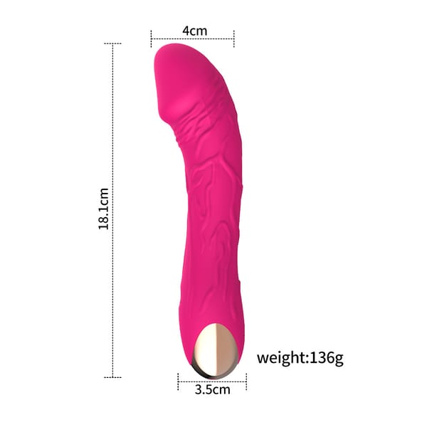 Elosung Intense G Spot Vibrator Silicone Wand Pink Secondary image