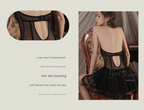 Elosung Sexy Sheer Lace Nightgown Lingerie Set White Elosung