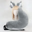 Grey Plush Faux Fur Fox Ears Headband and Tail Set - Realistic Animal Costume for Cosplay & Parties
