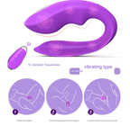 Elosung BlissLink U Shaped Wearable Couples Vibrator With Remote Purple Elosung