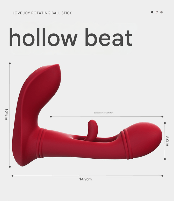 Wearable Dual Action Couples Vibrating Stimulator With Remote Red Secondary image