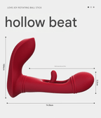 Does Not Apply Wearable Dual Action Couples Vibrating Stimulator With Remote Red Does not apply