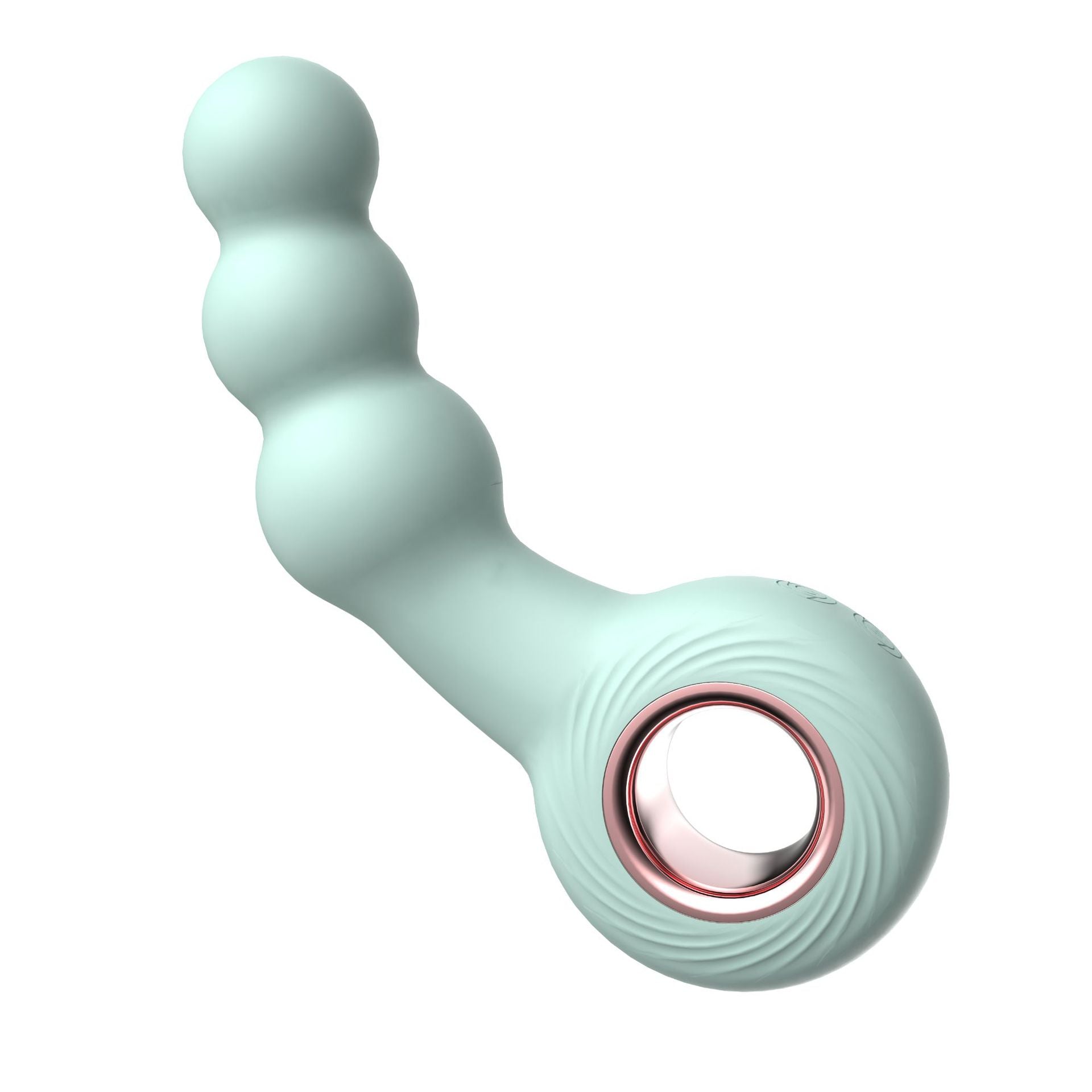 Green Handheld G-Spot & Prostate Massager with Beads- (USB Rechargeable) Main image