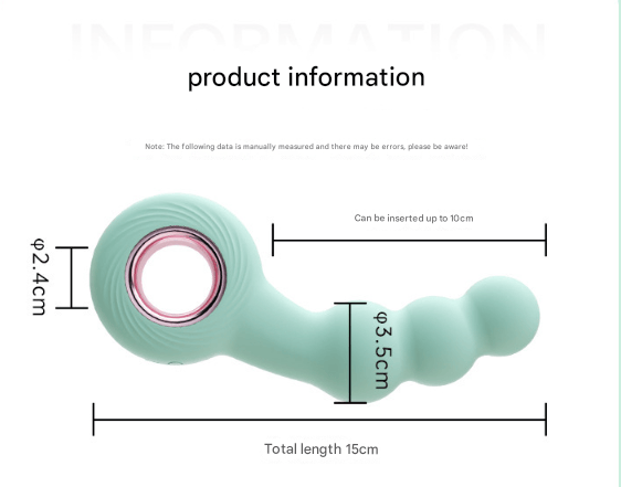 Elosung Handheld Vibrating G Spot & Prostate Massager With Beads Black Elosung