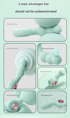 Elosung Handheld Vibrating G Spot & Prostate Massager With Beads Black Elosung