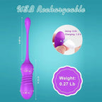 Elosung ThrustWave Remote Control Vibrating & Telescopic Pleasure Egg Red Elosung