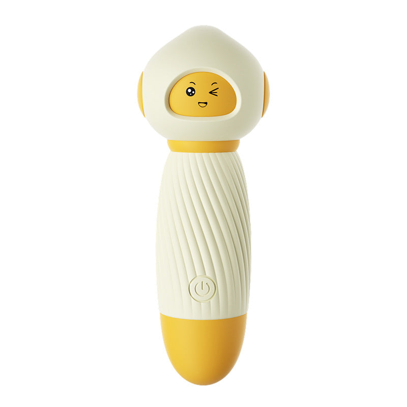 Yellow Powerful Mini Personal Massager Wand 10 Vibration Modes Quiet USB Rechargeable Soft Silicone Waterproof Discreet Body Relaxer