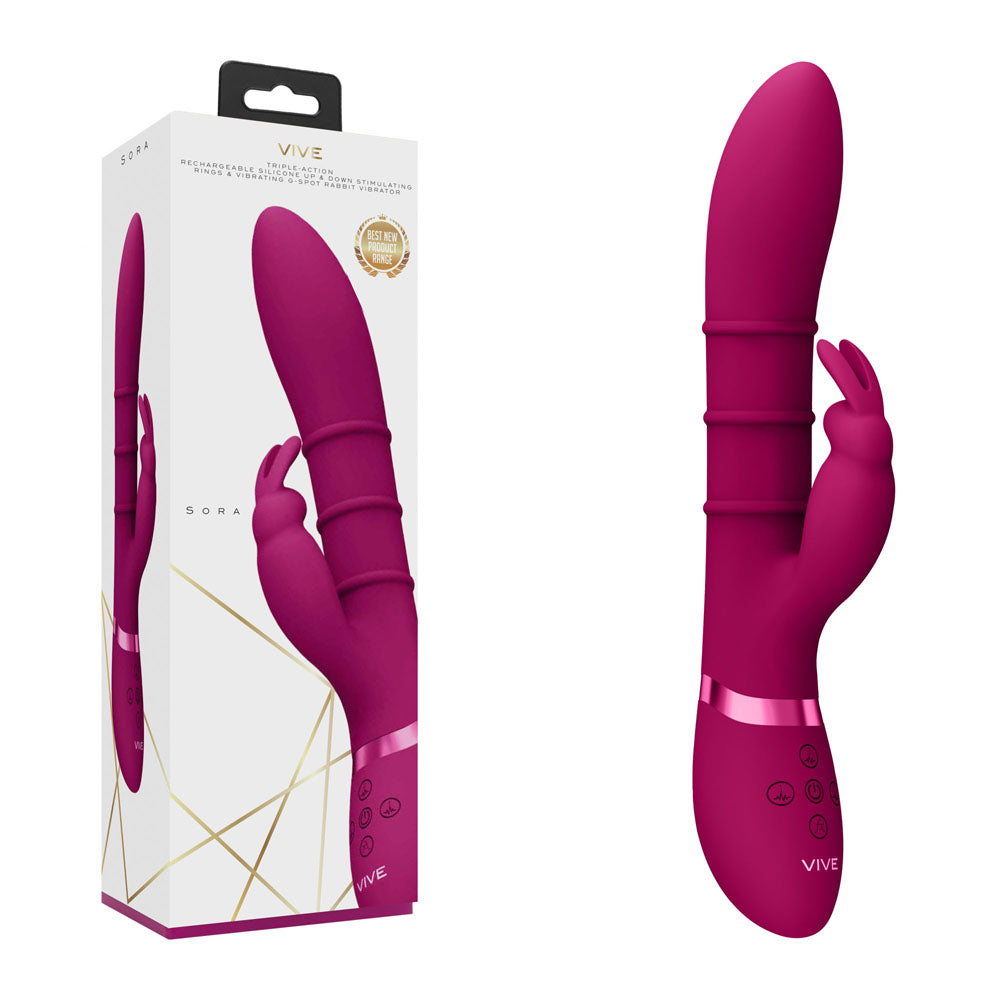 Shots Toys VIVE Sora USB Rechargeable Rabbit Vibrator Shots Toys