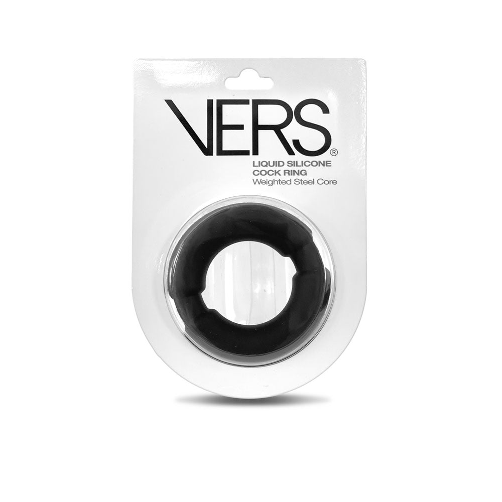C1 Releasing VERS Liquid Silicone Weighted Cock Ring With Steel Core C1 Releasing