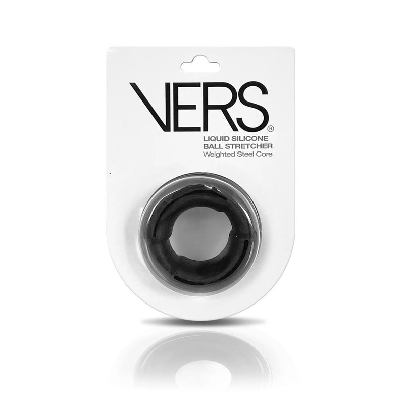 C1 Releasing VERS Liquid Silicone Weight Ball Stretcher Ring With Steel Core Black