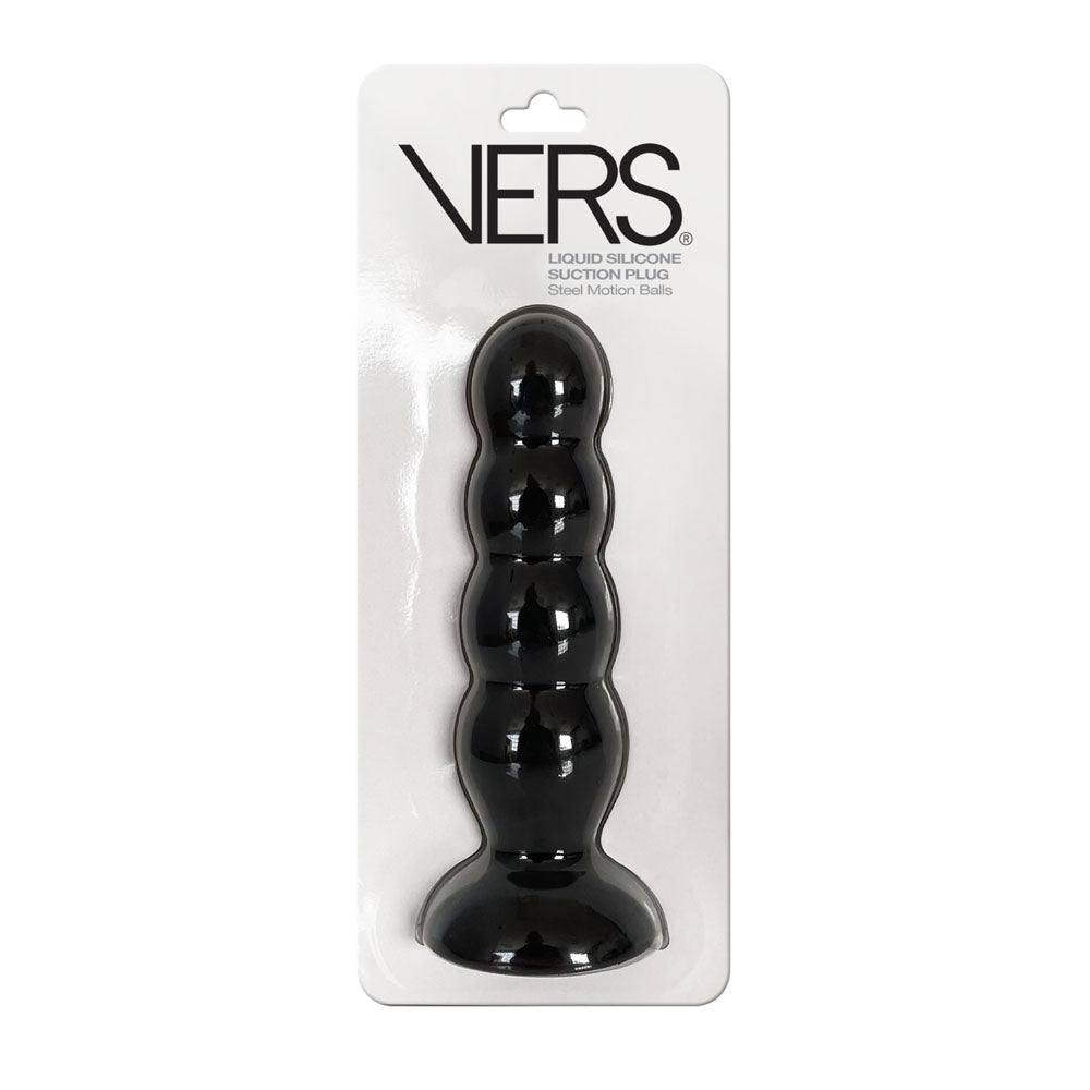 C1 Releasing VERS Liquid Silicone Suction Butt Plug With Internal Steel Balls C1 Releasing