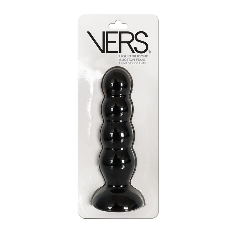 C1 Releasing VERS Liquid Silicone Suction Butt Plug With Internal Steel Balls