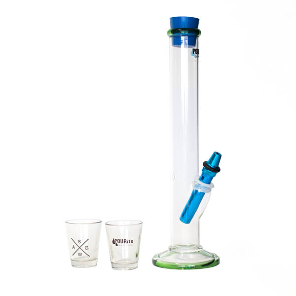 Straight Didge Pourite With Shot Glass Gift Box Elegant Dinner Party Pourer With 2 Shot Glasses