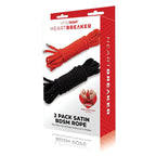 WhipSmart Heartbreaker Satin BDSM Rope Set of 2 Black & Red WhipSmart
