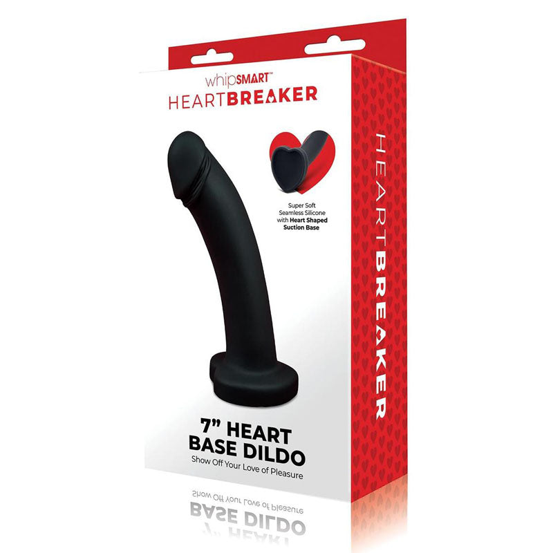 WhipSmart Heartbreaker Dildo With Heart Shaped Base 7 Inch Black