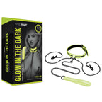 WhipSmart Glow In The Dark Collar With Nipple Clips & Leash Glow in Dark Restraint WhipSmart