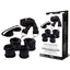 WhipSmart Fuzzy Bedroom Bondage Kit Black Under Bed Restraint Set WhipSmart