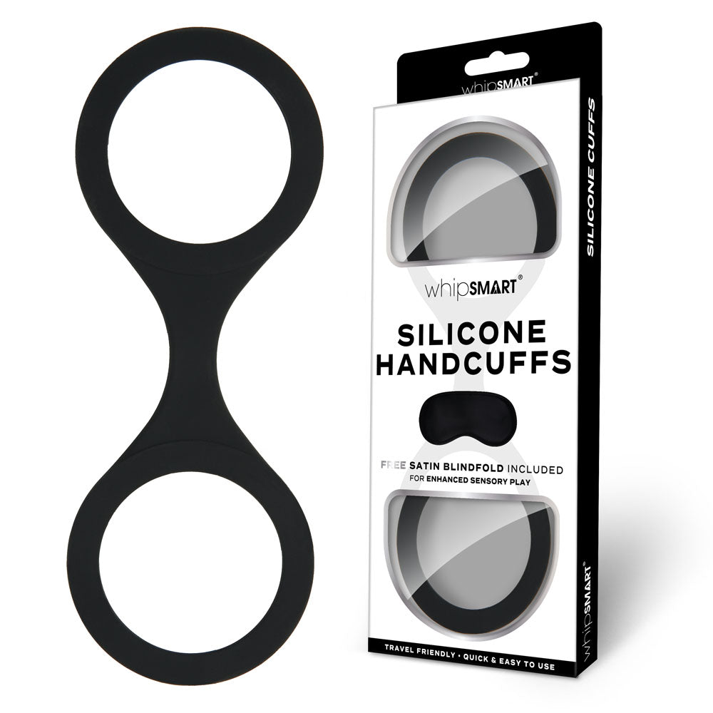 WhipSmart Silicone Handcuffs Restraint With Bonus Blindfold WhipSmart