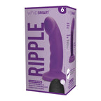 WhipSmart Ripple Rechargeable Vibrating Dildo With Wireless Remote 6 Inch Purple WhipSmart
