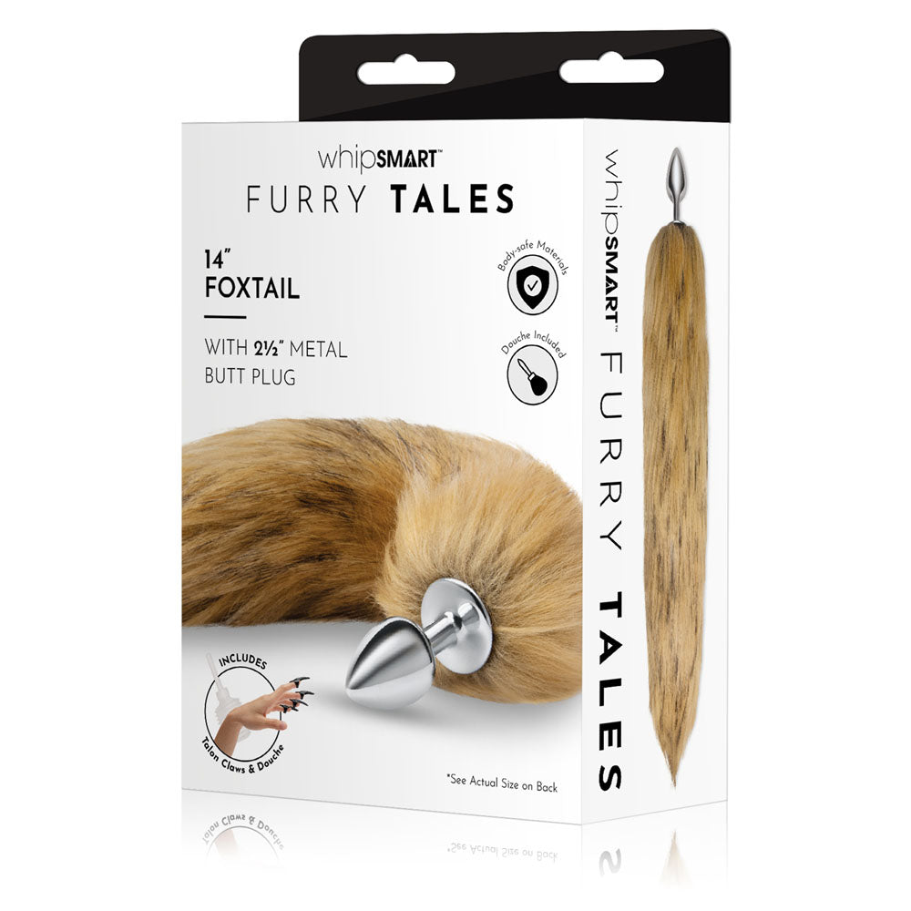 WhipSmart Furry Tales Metal Butt Plug With Brown Fox Tail WhipSmart