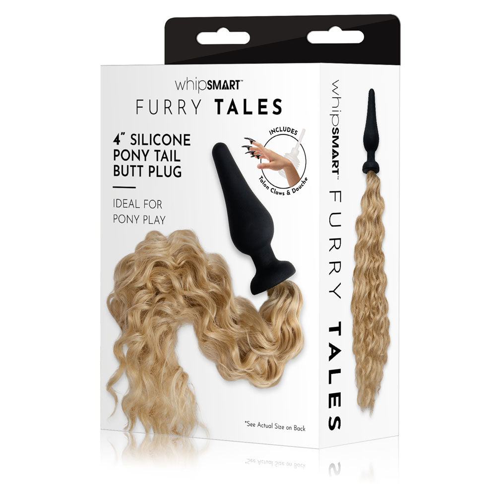 WhipSmart Furry Tales Silicone Butt Plug With Blonde Pony Tail WhipSmart