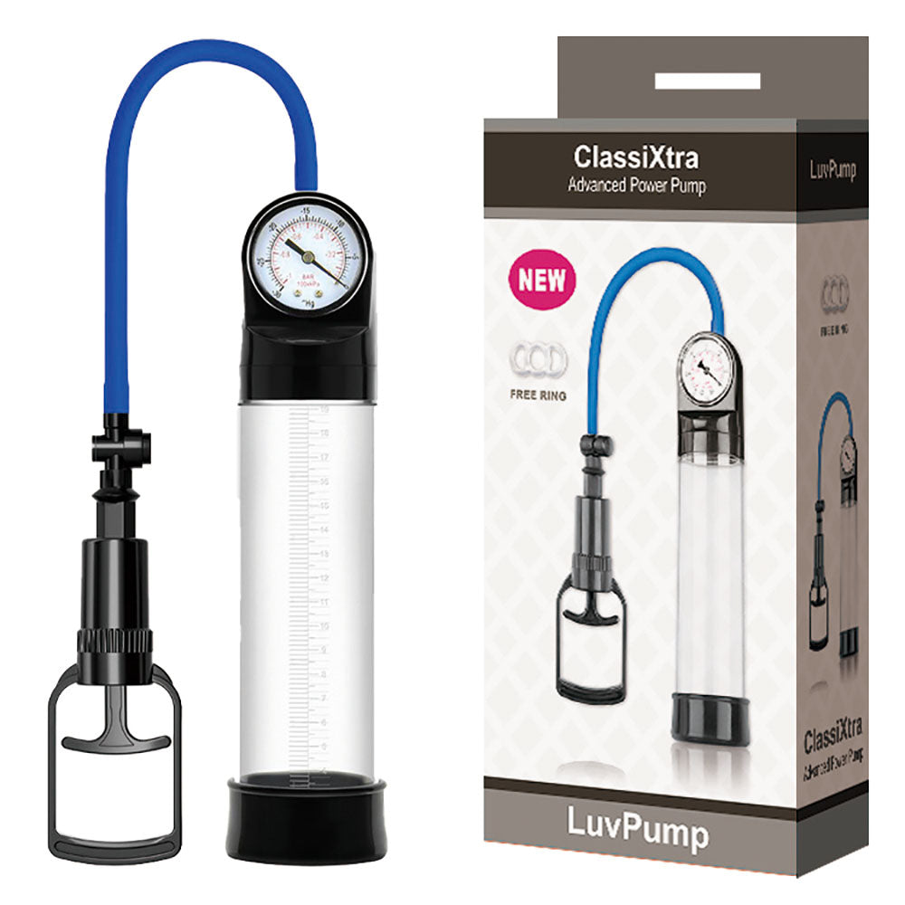 LuvPump ClassiXtra Advanced Power Penis Pump With Pressure Gauge LuvPump