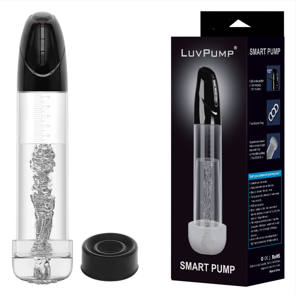 LuvPump Smart Penis Pump Clear USB Rechargeable 2 In 1 Automatic Penis Pump LuvPump Main image