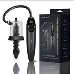 LuvPump RosCup Pro Smart Rosebud Pump Black USB Rechargeable Anal Pump With Vibrating Probe LuvPump