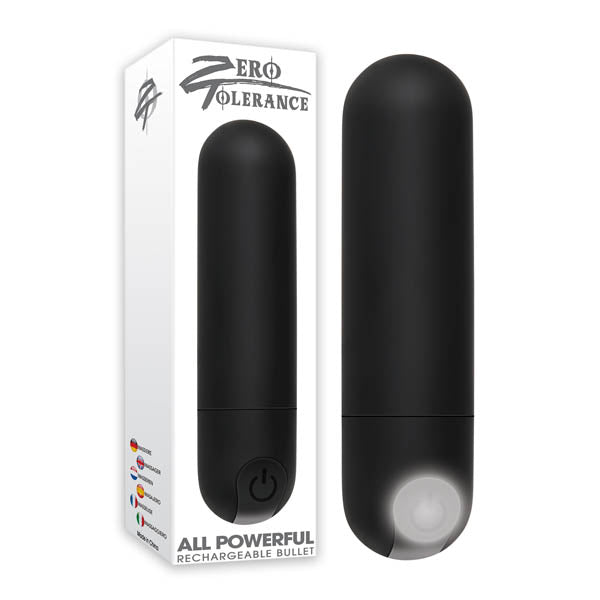 Zero Tolerance All Powerful Rechargeable Bullet Vibrator Black Zero Tolerance Main image