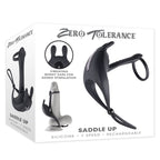 Zero Tolerance SADDLE UP USB Rechargeable Vibrating Cock & Ball Rings Black Zero Tolerance