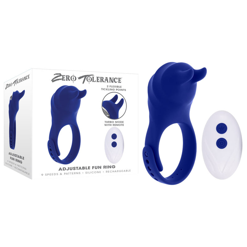 Zero Tolerance ADJUSTABLE FUN RING USB Rechargeable Cock Ring With Wireless Remote