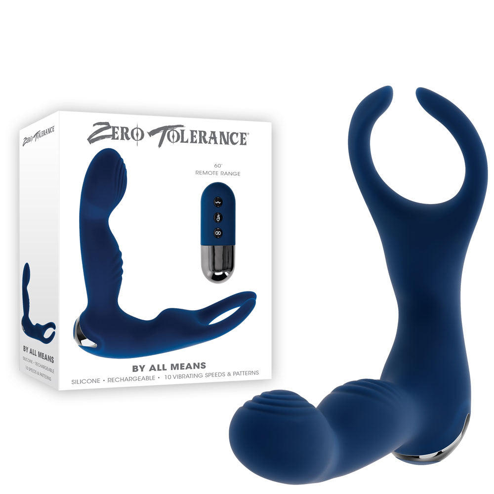 Zero Tolerance BY ALL MEANS USB Rechargeable Prostate Massager With Cock Ring Zero Tolerance Main image