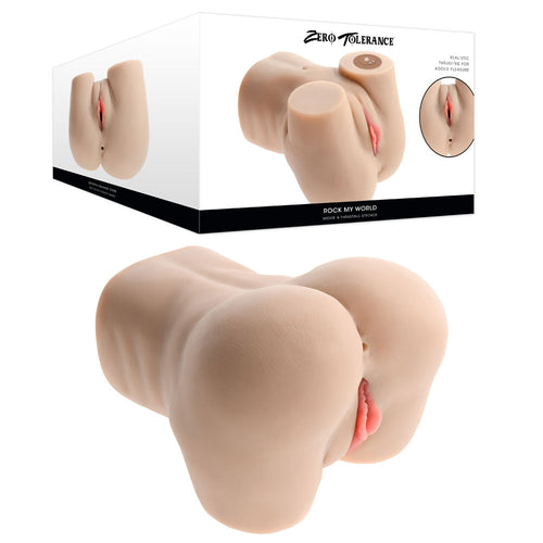 Zero Tolerance ROCK MY WORLD USB Rechargeable Doggy Style Thrusting Mini Torso Masturbator Flesh Zero Tolerance