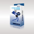 Zolo Rechargeable Cock Ring & Lasso USB Rechargeable Adjustable Cock Ring Blue Zolo