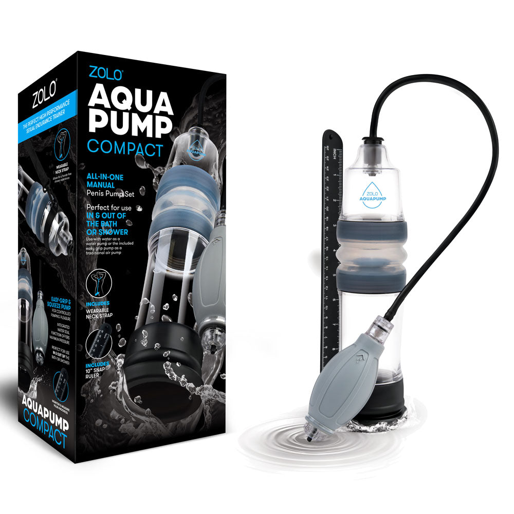 Zolo Aquapump Compact Penis Pump Clear Water Zolo Main image