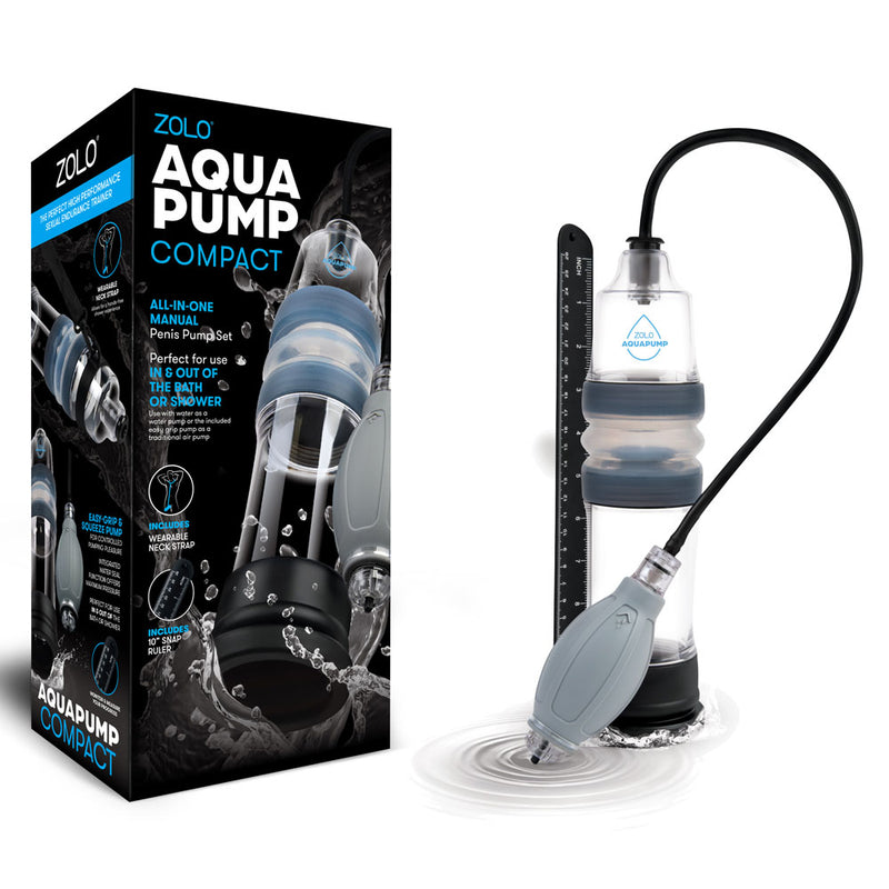 Zolo Aquapump Compact Penis Pump Clear Water