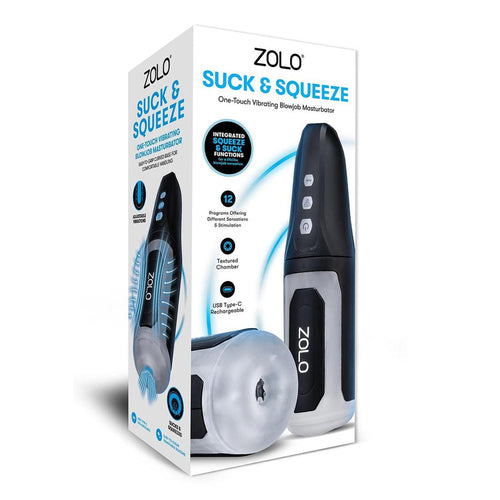 Zolo Suck & Squeeze USB Rechargeable Sucking Auto Masturbator Zolo