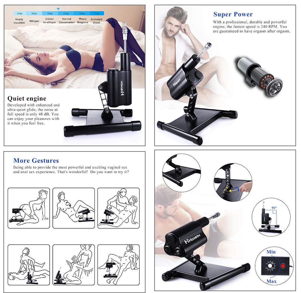 HiSmith Cannon Remote & App Controlled Sex Machine LOVVA