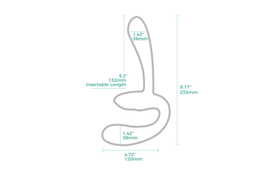 Arosum Sapphi Detachable Strapless Strap On Double Vibrator Arosum