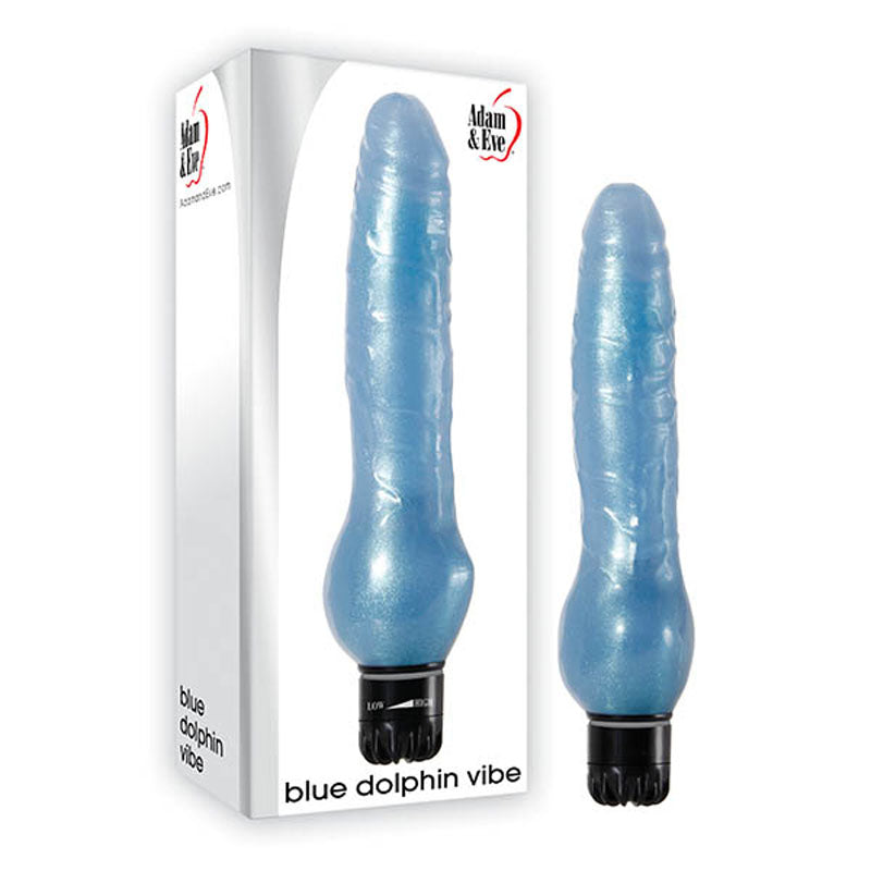 Adam & Eve Blue Dolphin Vibe Vibrator 8.5 Inch
