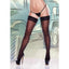Baci Sheer Thigh High Stockings With Backseam Black Plus