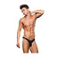 Envy Microfiber Low Rise Zip Thong Black S / M