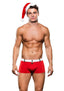 Envy Santa Hat And Shorts 2 Piece Costume Set Red White M / L