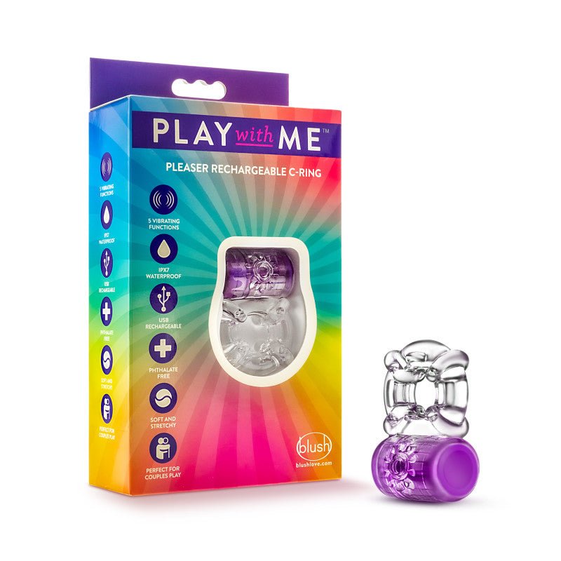 Blush Novelties Play With Me Pleaser Rechargeable Cock Ring - LOVVA