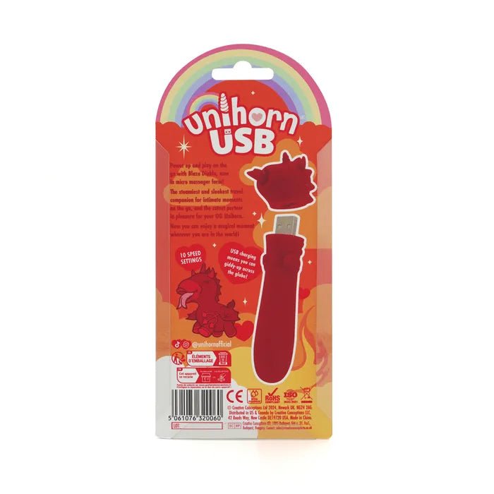 Creative Conceptions Creative Conceptions Unihorn Blaze Diablo USB Rechargeable Vibrating ...