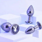 Playboy Pleasure PLEASURE 3 WAYS Metal Butt Plugs Set Of 3 Sizes Playboy Pleasure